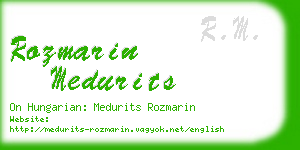 rozmarin medurits business card